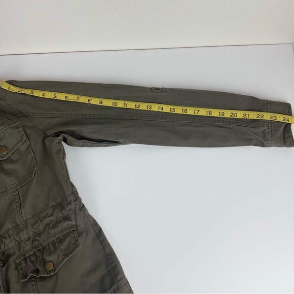 Timing Women’s Green Utility Jacket with Hooded Design Size M - Picture 7 of 9